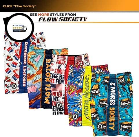 חברת Flow Society Flow Lax USA Boys Boys Lacrosse מכנסיים קצרים | מכנסיים קצרים של בנים | מכנסיים קצרים